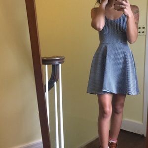 Black and white polka dot skater dress!